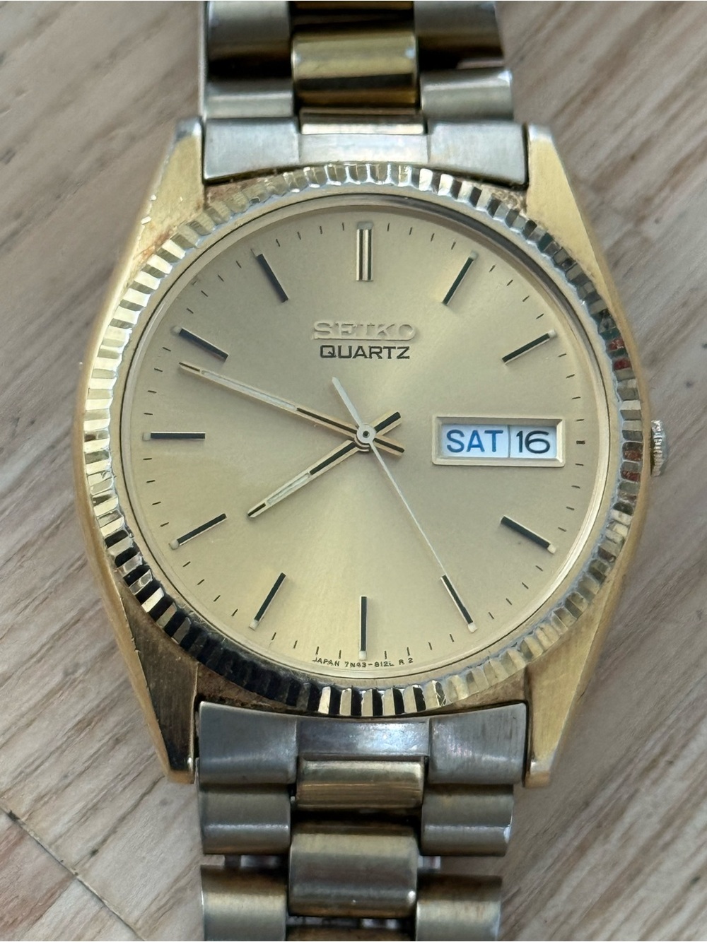 Seiko Presidential Vintage Men’s Watch Gold Dial, Case, Bracelet Date Window
